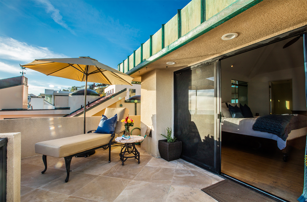 Beach House Treatment Malibu Balcony and Bedroom