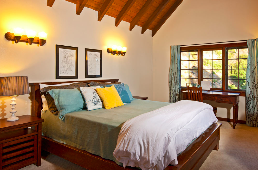 Beach House Treatment Malibu indigo beach house bedroom.